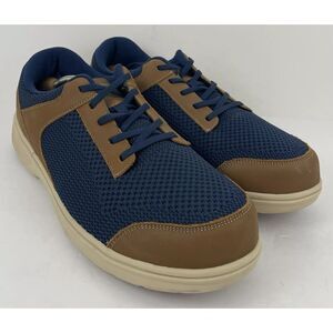 Orthofeet Tabor Orthopedic Shoes Sneakers 20215 Blue Brown Mens Size 10 2E Wide